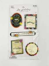The Paper Studio La Petites Dimensional Stickers Religious 5 Pc Gold Foil