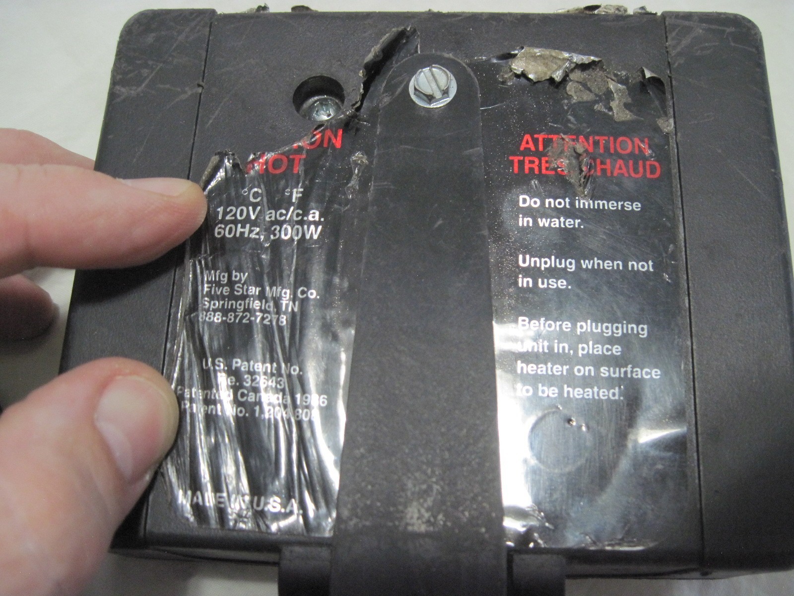 Kat's Handi-Heat Magnum Magnetic Heater 3" x 5" 300 Watt 120V