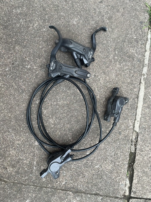 Shimano SLX BR-M665 Hydraulic Disc Brake Set Front Rear Black Grey