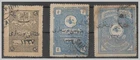 TURKEY OTTOMAN EMPIRE - one 1906 and two 1921 revenues fiscals tax