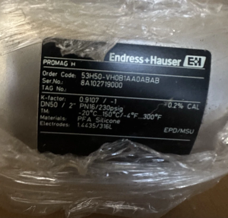 Endress Hauser Promag 53H50 Electromagnetic Flow Meter New In Box - Image 3 of 4