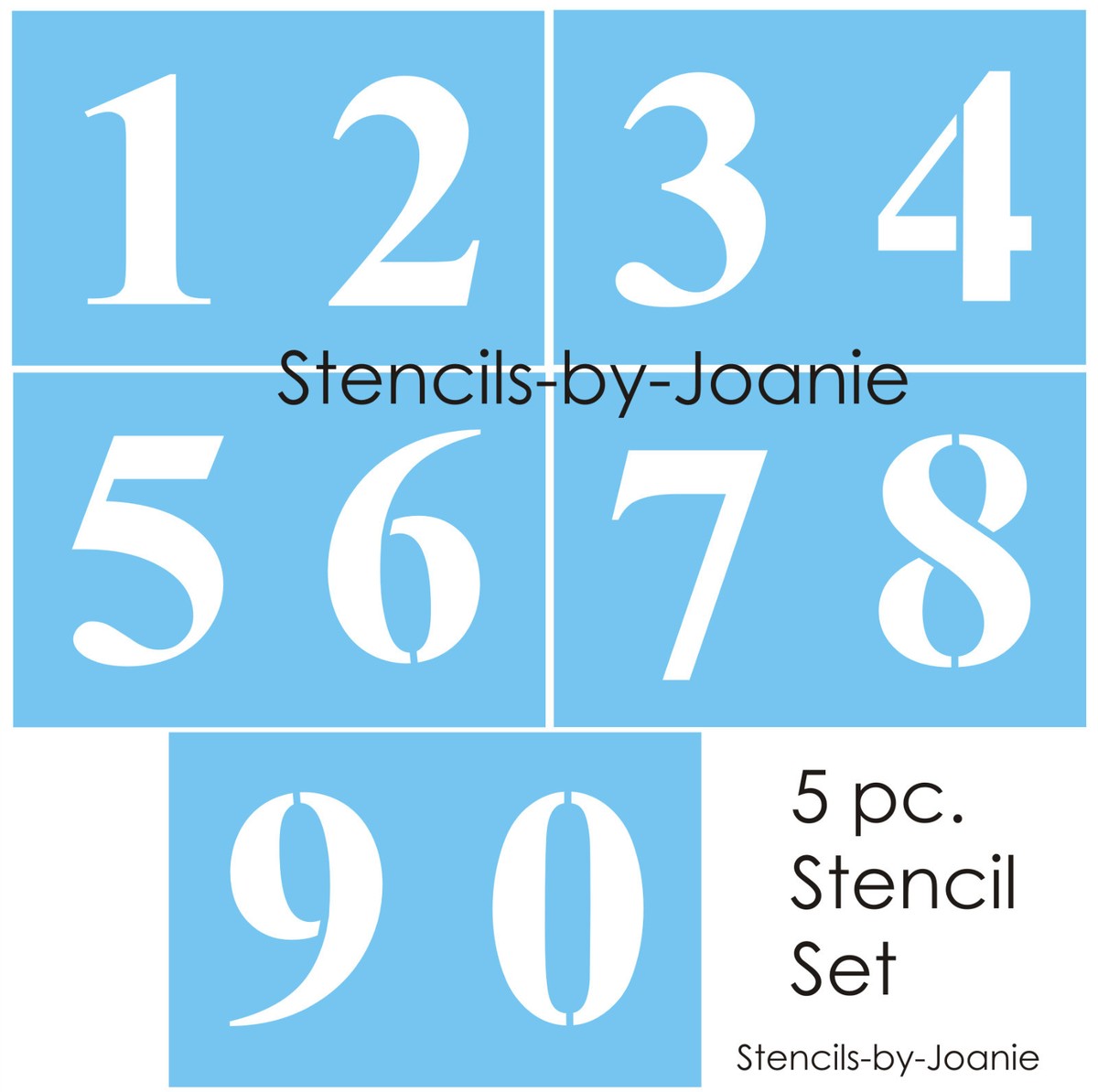 Block Number Stencils