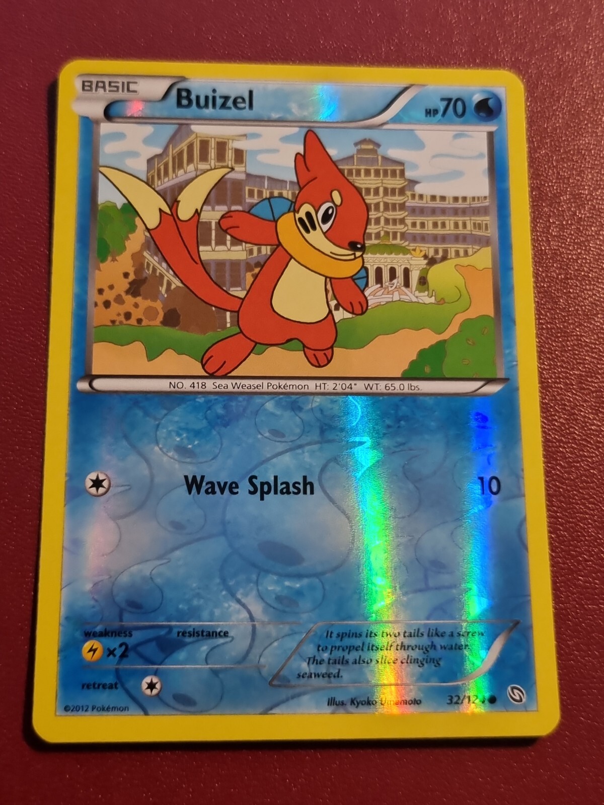 Pokemon Black & White Dragons Exalted Buizel 32/124 Reverse Holo Card TCG