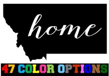 Vinyl Decal Truck Car Sticker Laptop - Home State Outline Love USA Montana