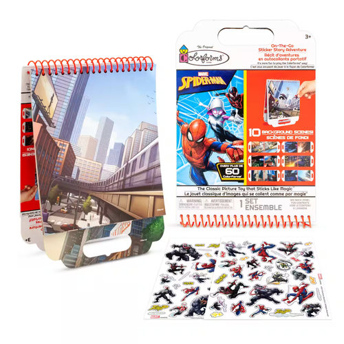 Pegatina Colorforms Spider-Man On-The-Go Historia Aventura Swing Into Creative Play
