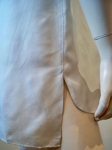 RAG & BONE NEW YORK silbergrau Seide Kragen ärmellos Tunika Bluse Shirt Top - Bild 8 von 9