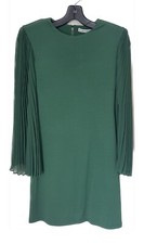 Alice + Olivia Padded Shoulders Dress Basil/Green Size 2 Butterfly Sleeves