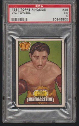 1951 Topps Ringside Boxing Set Break #36 Vic Toweel PSA 5 EX Centered