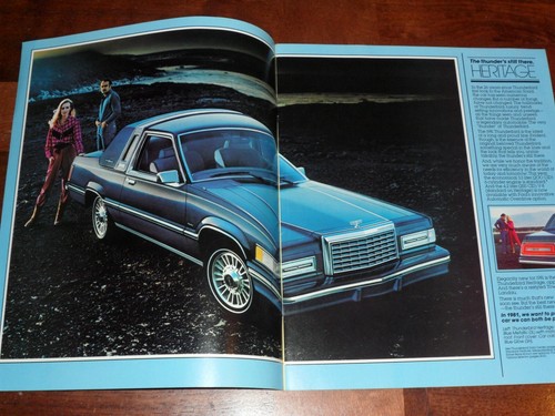 Original 1981 Ford Thunderbird T-Bird New Car Dealer Sales Brochure - Picture 2 of 8