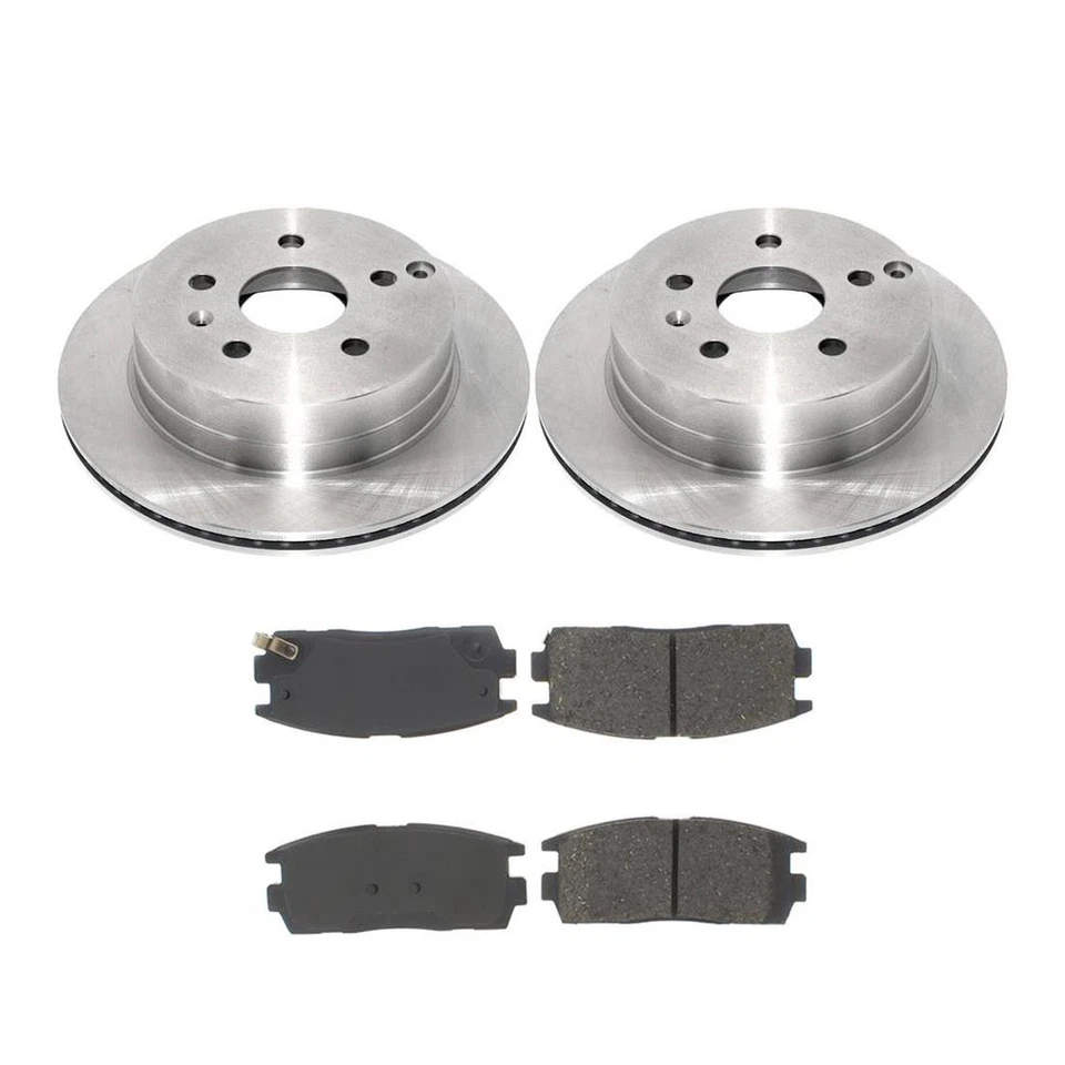 Rotores de freno traseros y pastillas de freno metálicas PZ para Chevrolet Equinox 2015-2017 Foto 2 de 4