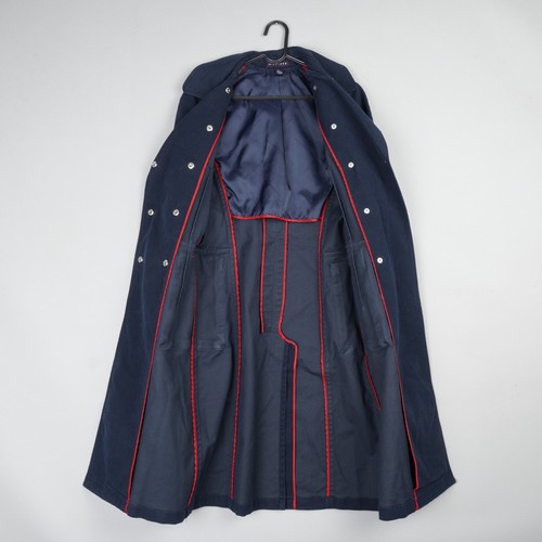Tommy Hilfiger Trench Coat Womens Small Blue Double Breasted Overcoat Y2K B61 - Picture 6 of 9