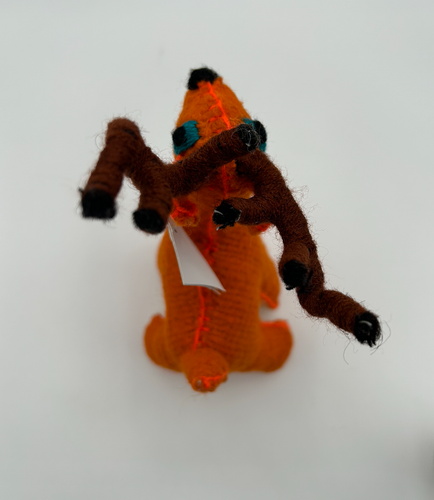 Mina Alvarez Artisan Made Orange Rentier/Reh Handarbeit Plüschfigur Mexiko - Bild 4 von 16