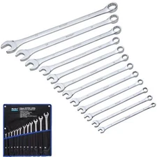 BlueSpot 12Pcs XL Metric Combination Spanner Set Open End Spanners 8-19mm