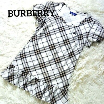 Burberry Blue Label T-shirt Size 38 Nova Check Short Sleeve Authentic  Women's