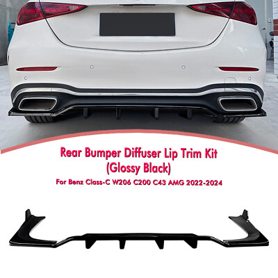 Heckstoßstange Diffusor Lippe Für Benz Klasse C W206 C200 C43 AMG 2022-2025 Neu