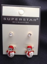 Christmas Earring Set 2 Pairs Fashion Jewelry