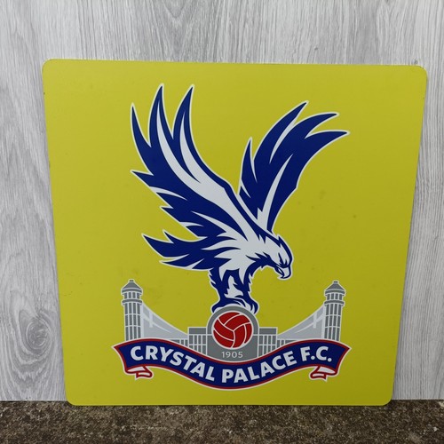 Genuine Premier League Match Used Club Crest Badge Crystal Palace Yellow 39cm