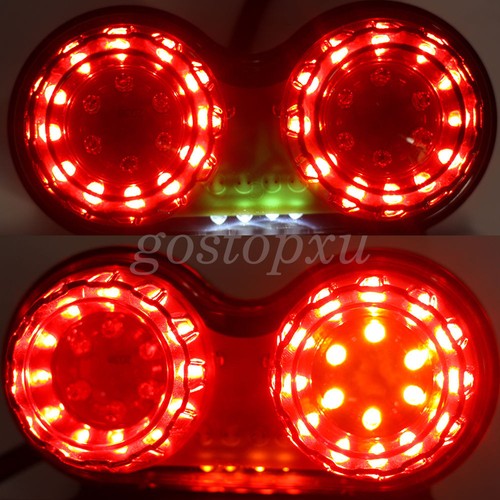 Moto LED Double Feu Stop Arrière Clignotants Tourne Signal Ampoule Freinage Lamp - Picture 5 of 9