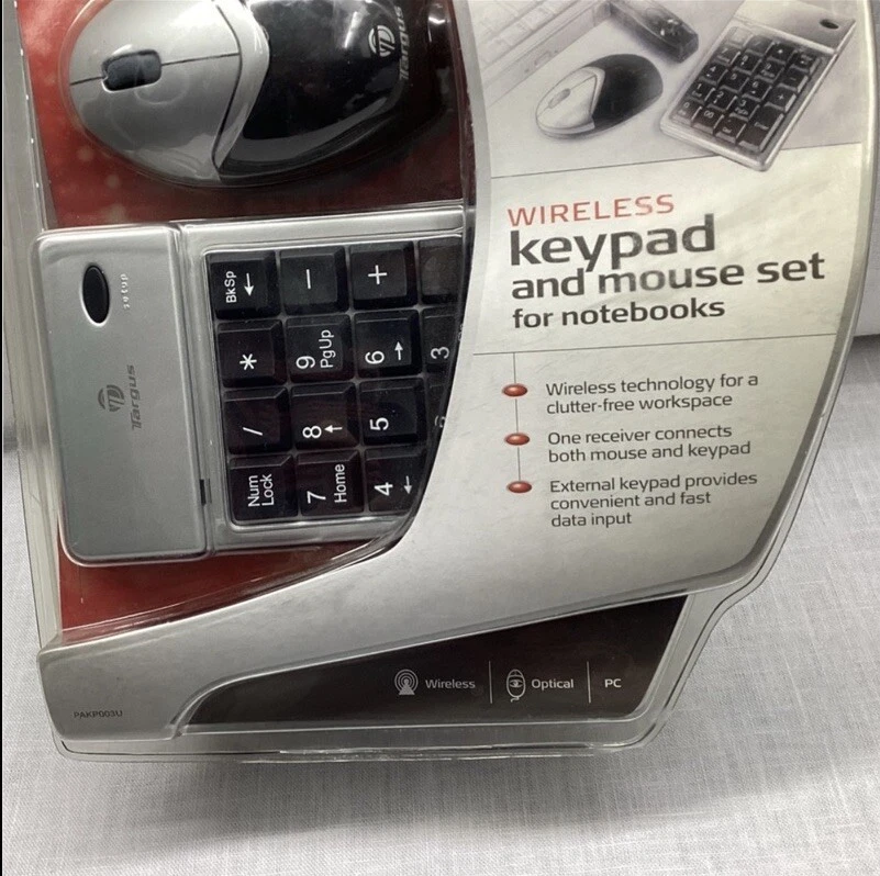 Targus Wireless Keypad & Mouse Combo PAK003U Black And Gray  - Image 4 of 4