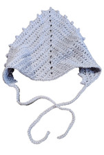 Handmade Crochet Triangle Head Scarf Cotton Violet Charming Cottagecore Bohemian