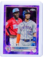 2022 Topps Chrome Sapphire FRANCISCO LINDOR NL East SS Purple Refractor 7/10
