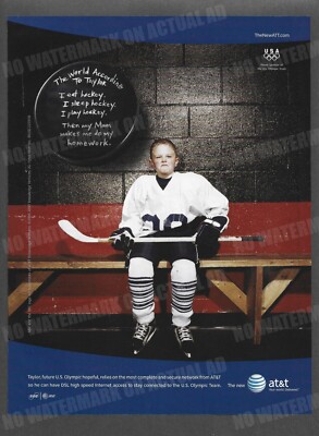 AT&T Hockey Kid Telephone Telecom 2006 Trade Print Magazine Ad ADVERT ...