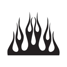 Fire Splash Flames - Vinyl Decal Sticker - Multiple Color  Sizes - ebn1331