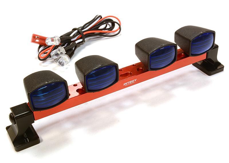 Billet Machined T7 Realistic Roof Top Blue Color Spot Light (4) w