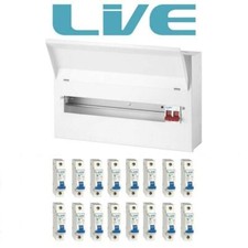 Live Electrical 100A 16 nutzbare Wege metallverkleidete Verbrauchereinheit + 16 MCB's