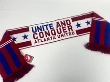 Atlanta United FC Scarf - NWT - Red White Blue- Ruffneck Scarf - 63 inch long
