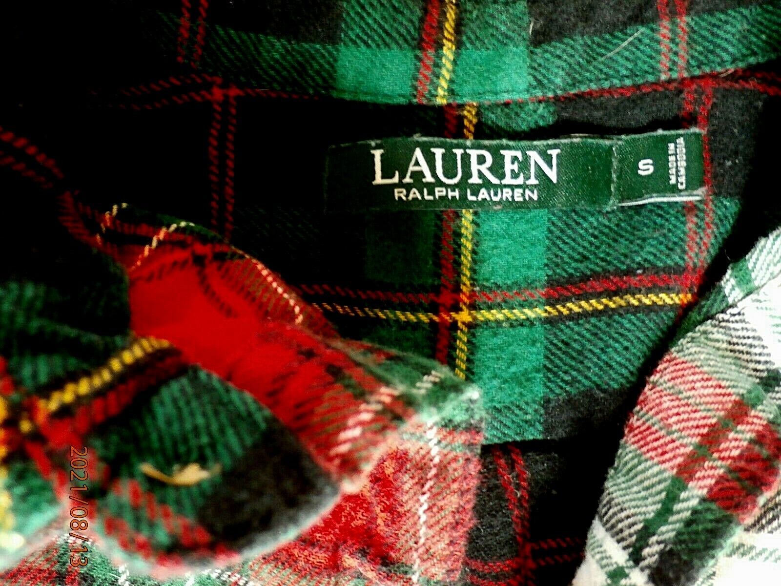 Ralph Lauren Plaid Patchwork Flannel Nightgown Sl… - image 6