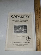 Oct. 1924 Kodak KODAKERY- Magazine for Amateur Photographers Ads  information