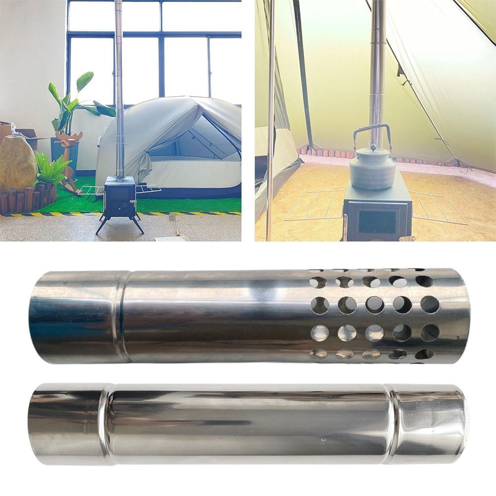 Tent Wood Stove Stainless steel Extension Tube Stove Pipe Chimney Flue