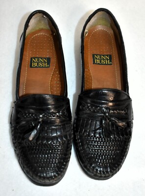Nunn Bush Shoes Loafers Tassel Black Size 9.5 Men display picture 3
