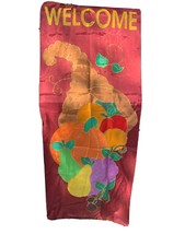 Large Harvest Welcome Hanging Banner 30  X 72  