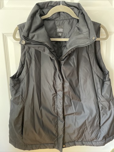 Eileen Fisher Black Goose Down Puffer 