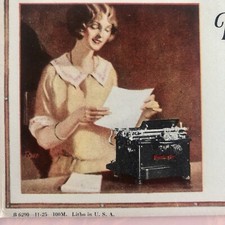 Remington Typewriter Vintage Advertising Blotter Lithograph Portland OR thumbnail