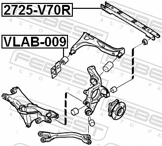 Fits FEBEST 2725-V70R LACZNIK WAHACZA /T/ VOLVO XC90 03- UK Stock - Picture 2 of 5