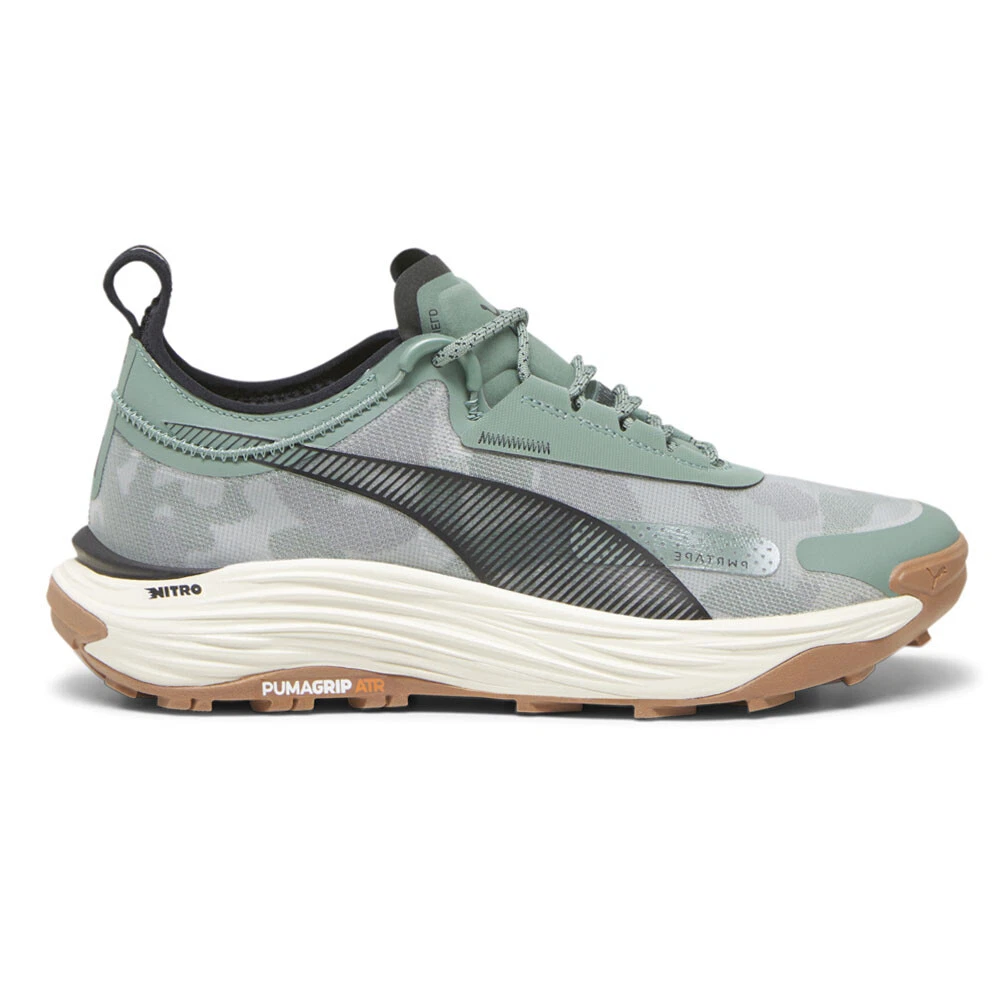 Baskets de course homme Puma Voyage Nitro 3 vertes chaussures de sport 37774504