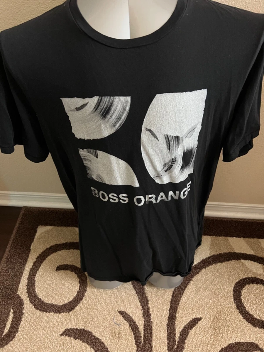 Orange and sales black designer shirt