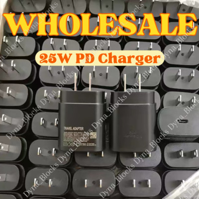 25W USB Super Fast Charging Power Adapter PD Type C Charge Block Lot For Samsung