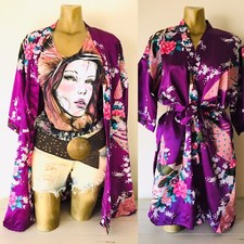 Peacock Print Kimono Jacket One-size