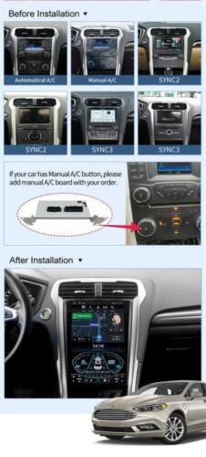 12,1" Touchscreen Radio Android GPS Navigation Carplay für Mondeo Fusion 13~18 - Bild 2 von 6