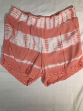 Justice Girl  s Shorts/Elastic Waist/Size 18Plus/Peachy,Orange Color