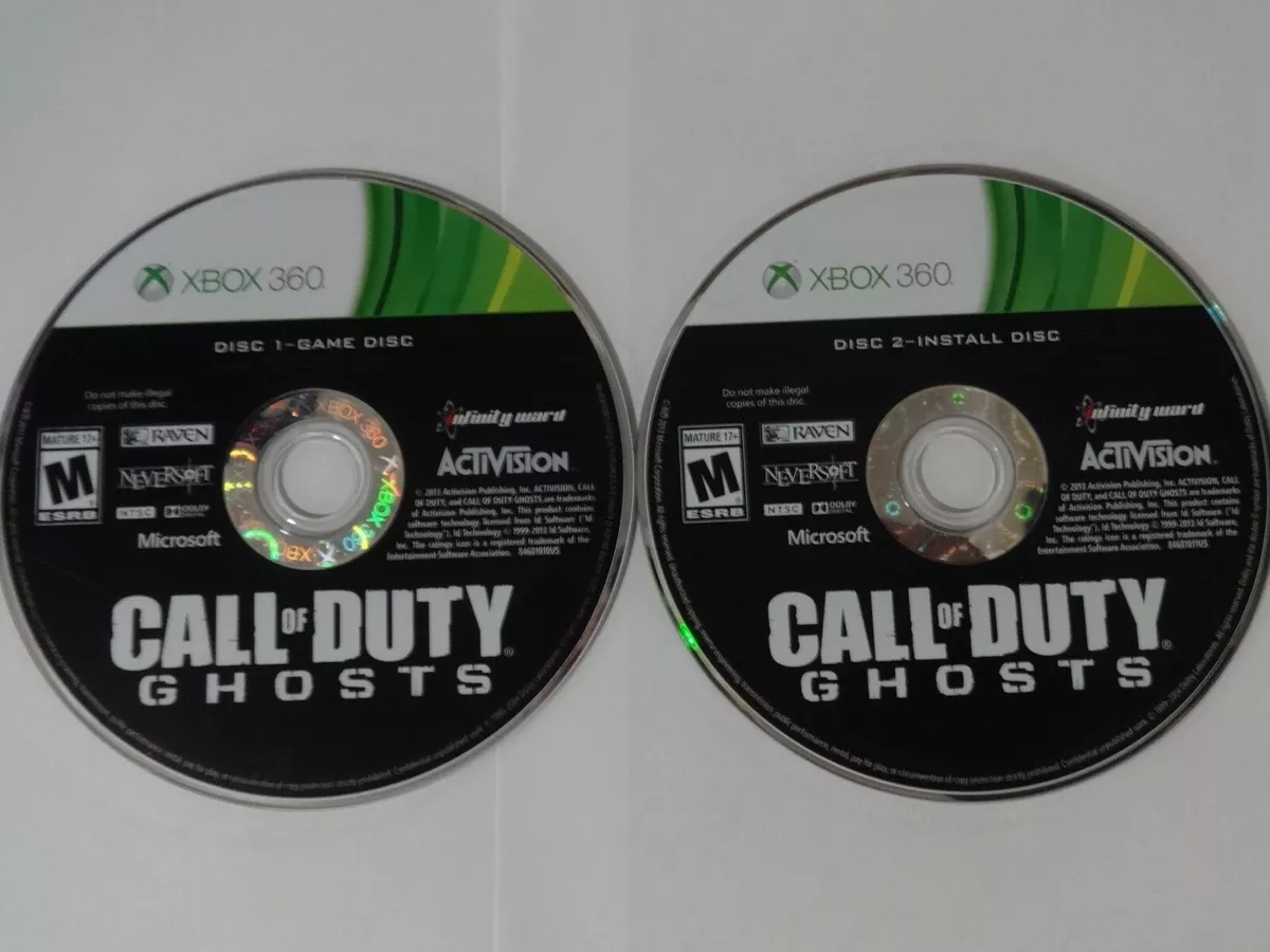 Call Of Duty Ghosts (2 Discs) Microsoft Xbox 360 Game Disc Only Free Ship