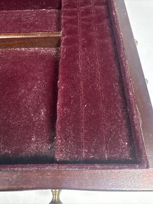 EUREKA MFG. CO./Reed&Barton Silversmiths Wood Jewelry Box EUREKA MFG. CO./Reed&Barton Silversmiths Wood Jewelry Box