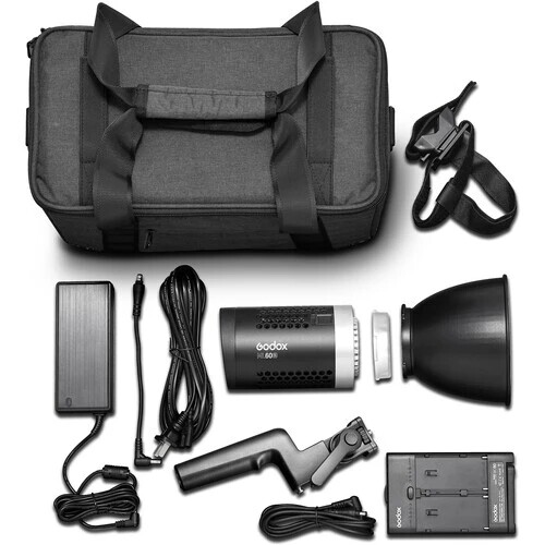 Godox ML60Bi 60W Bi-Color 2800-6500K Led video Light RGB Silent Mode NP-F970 Kit - Bild 2 von 6