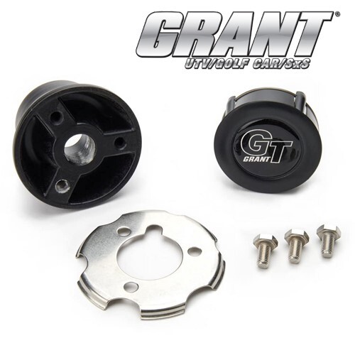 Grant Black Billet Steering Wheel Spline Adapter 3 Bolt Yamaha G1 