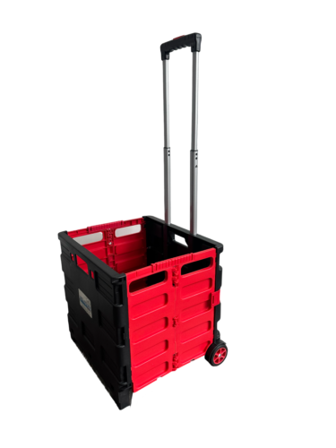 LEISURE DIRECT 40KG FOLDING HEAVY DUTY SHOPPING BOOT CART CRATE TROLLEY WHEELS - Picture 20 of 43