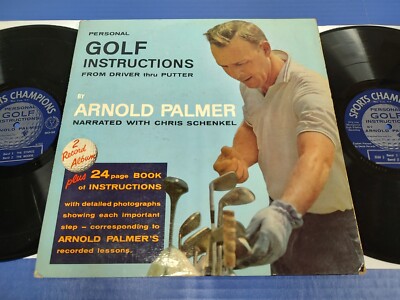 ARNOLD PALMER - Personal Golf Instructions 1962 Double LP w/Booklet Mercury Car